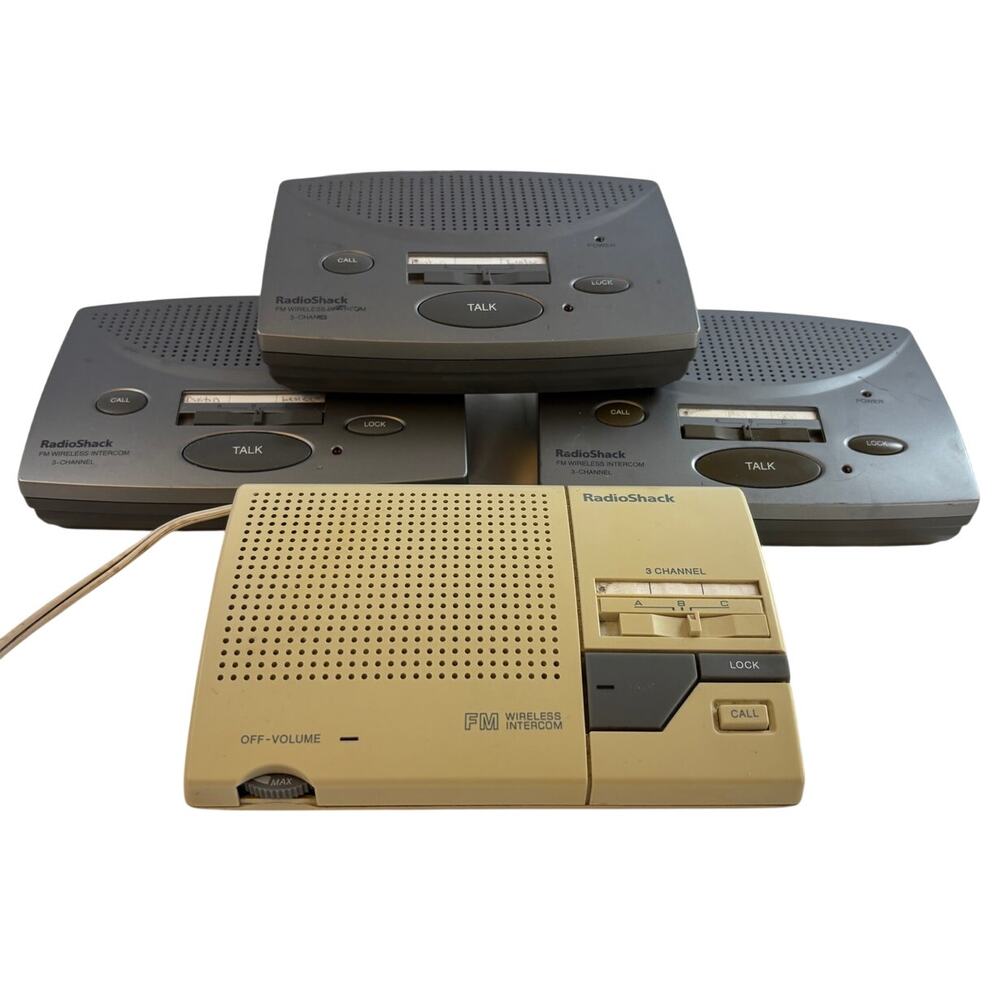 Vintage Radio Shack 3 Station FM Wireless Intercom System Complete Tested 43-490
